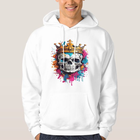 Veste À Capuche Crowned Skull Hoodie  (Devant)