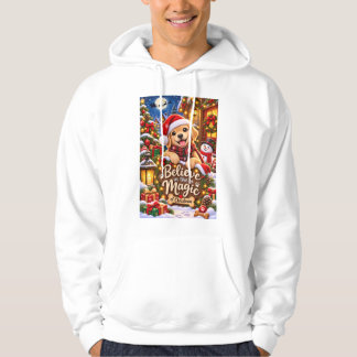 Veste À Capuche Croyez à la magie de Noël – Or cosy