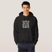 Veste À Capuche Crypto ne dormant jamais (Devant entier)