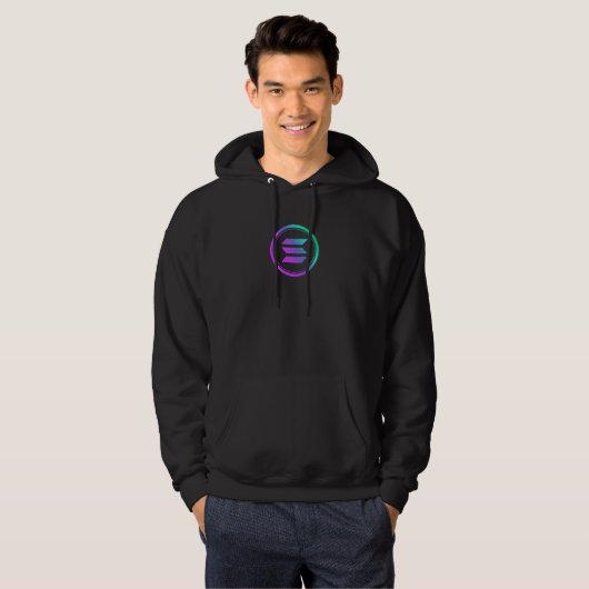Veste À Capuche Crypto Solana Crypto Cristaché Cryptomonnaie   (Devant entier)