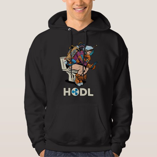 Veste À Capuche Cryptocurrency Talk Ripple XRP HODL Space Man On T (Devant)
