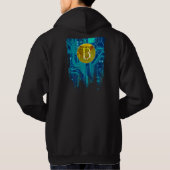 Veste À Capuche Cryptomonnaie Bitcoin & Chip (Dos)