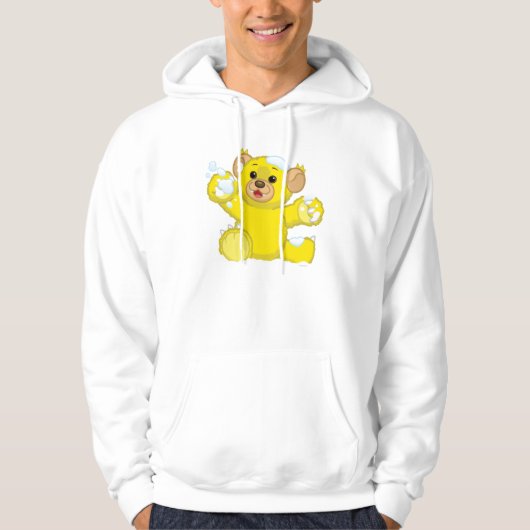 Veste À Capuche CUB pelucheux jaune (Devant)