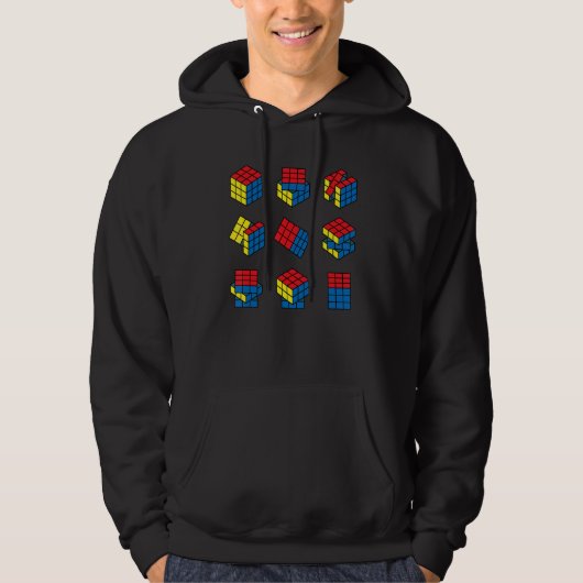 Veste À Capuche Cube de casse-tête de vitesse (Devant)