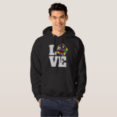 Veste À Capuche Cube de puzzle concurrentiel Love Speed Cubing 80' (Devant entier)