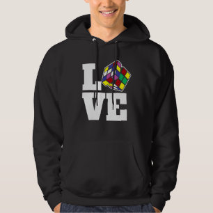 Veste À Capuche Cube de puzzle concurrentiel Love Speed Cubing 80'