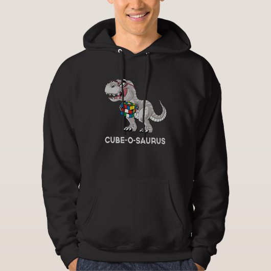 Veste À Capuche Cube o saurus Concours de Speed Cubing Dinosaure (Devant)