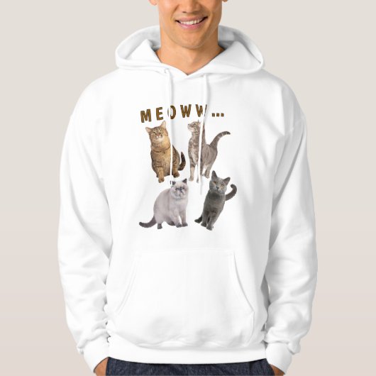 Veste À Capuche Cuisine Fun Cats Meow (Devant)