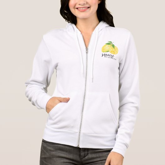 VESTE À CAPUCHE CUISINE MODERNE PUN DE CITRON (Devant)