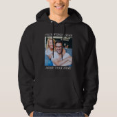 Veste À Capuche Custom Photo & Personalized Text Graphic Hoodie (Devant)
