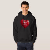 Veste À Capuche Custom valentines day personalize heart gift (Devant entier)