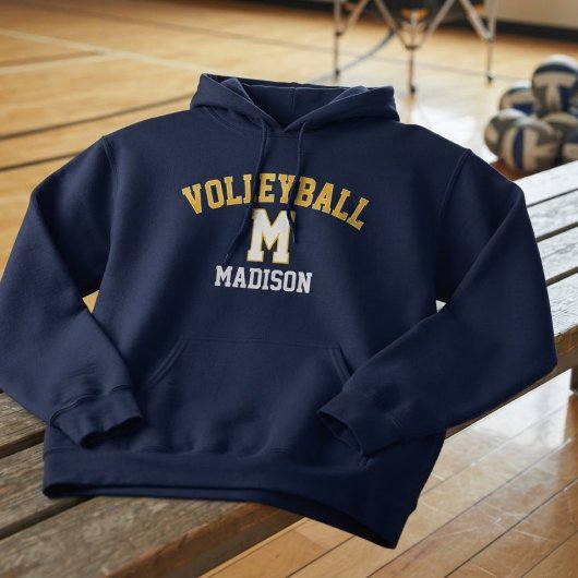 Veste À Capuche Custom Volleyball Personalized Team Name
