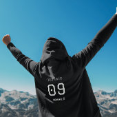 Veste À Capuche Customizable Brasil Soccer Black and White Edition