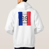 Veste À Capuche Customizable France Flag Soccer Personalized (Dos)