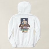 Veste À Capuche Cute Anime Boy Running in the City with Coffee (Design dos)