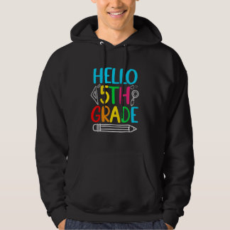 Veste À Capuche Cute Back To School Hello 5th Grade First Day Of S