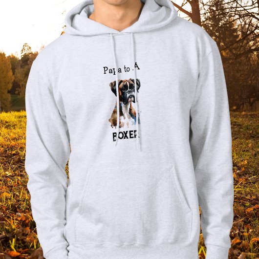 Veste À Capuche Cute Boxer Papa Brown Personalize