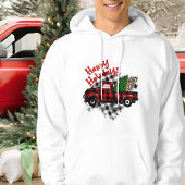 Veste À Capuche Cute Buffalo Plaid Tartan moderne Arbre de Noël