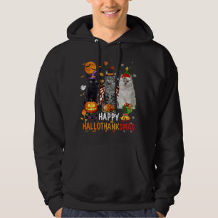 Veste À Capuche Cute Chat Halloween Joyeux Noël Joyeux Hallothan