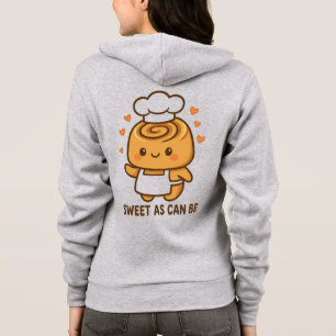 Veste À Capuche "Cute Cinnamon Roll Chef - Kawaii Baking Design