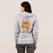 Veste À Capuche "Cute Cinnamon Roll Chef - Kawaii Baking Design (Dos entier)