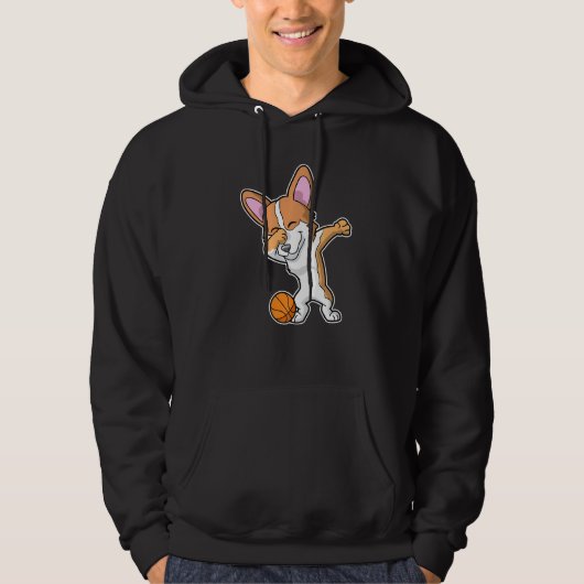 Veste À Capuche Cute Corgi Dog Basket Premium (Devant)