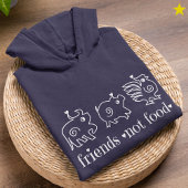 Veste À Capuche Cute Cow Chicken Pig Doodle Vegan Vegetarian