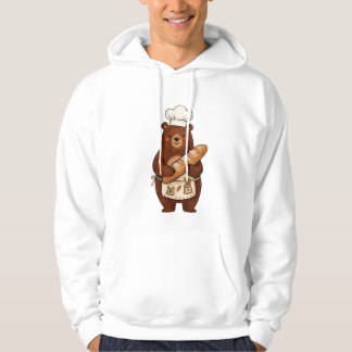 Veste À Capuche Cute Crayon Baker Bear avec T-Shirt de Chef au Pai