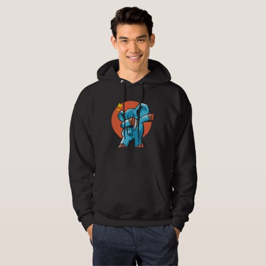 Veste À Capuche Cute Dabbing Elephant (Devant entier)