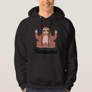 Veste À Capuche Cute Funny Cheesy Sloth Yoga Namaste Clip Art Desi