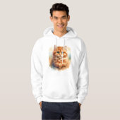 Veste À Capuche Cute Ginger Tabby Chat T-shirt classique (Devant entier)
