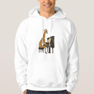 Veste À Capuche Cute Giraffe Jouer Piano Giraffes Musicien Musique