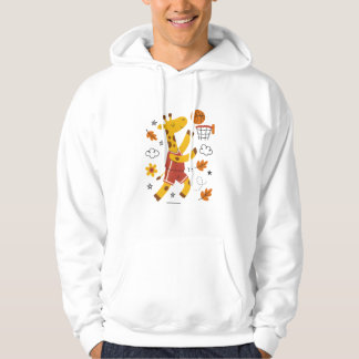 Veste À Capuche Cute Giraffe Playing Basketball Cartoon 