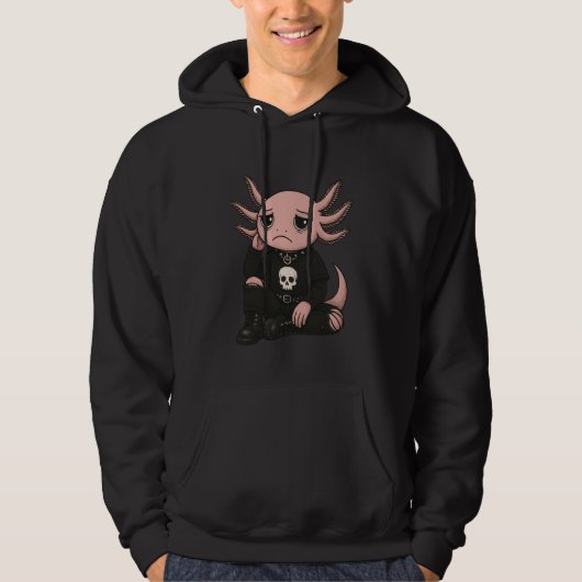 Veste À Capuche Cute Gothic Emo Axolotl Art Goth (Devant)