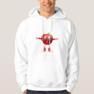 Veste À Capuche Cute Happy Red Apple Cartoon Character Hoodie