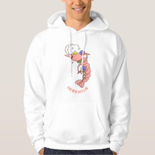 Veste À Capuche Cute happy shrimp, dessin animé de crevettes