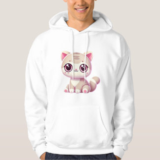 Veste À Capuche Cute Kawaii Cat Adorable Pastel Pink Kitty Design