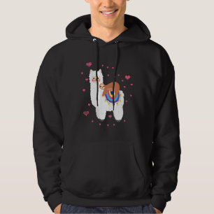 Veste À Capuche Cute Llama Sloth Meilleurs Amis Heureux