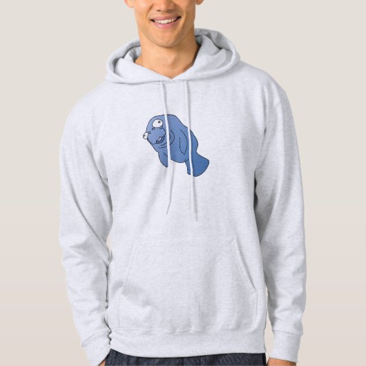 Veste À Capuche Cute Manatee Hugger Cartographier animal (Devant)