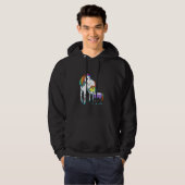 Veste À Capuche Cute Nonbinary Et Genderqueer Unicorn Mama (Devant entier)