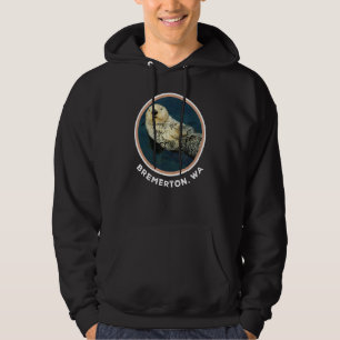 Veste À Capuche Cute Otter Bremerton Résident Pêcheur de la côte d