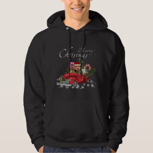 Veste À Capuche Cute Père Noël Labradoodle Riding Camion Rouge Mer
