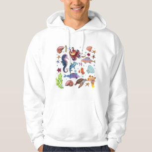 Veste À Capuche Cute Sea Animaux Enfants Océan Créatures Clo
