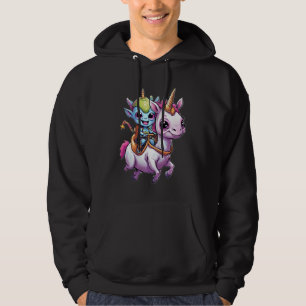 Veste À Capuche Cute Space Alien équitation licorn drôle UFO