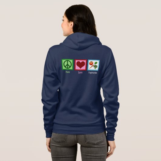 Veste À Capuche Cute végétarien (Dos entier)