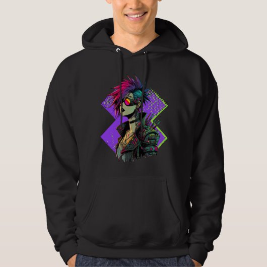Veste À Capuche Cyberpunk (Devant)