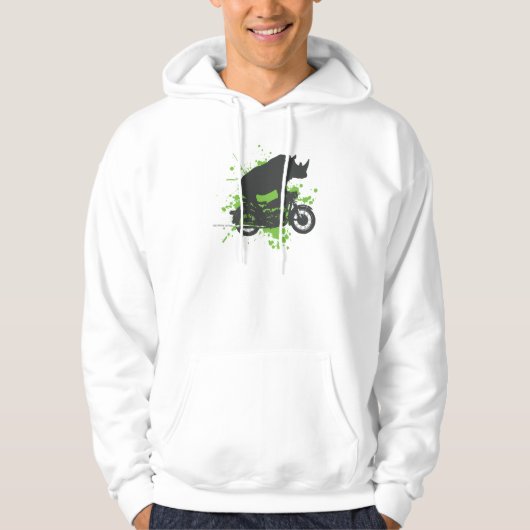 Veste À Capuche Cycliste de rhinocéros (Devant)