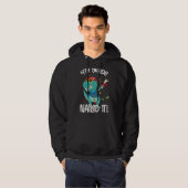 Veste À Capuche Dabbing 4e grade Dinosaur Rex Graduation Nail I (Devant entier)