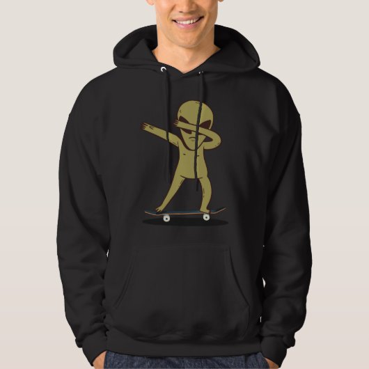 Veste À Capuche Dabbing Alien Skater  Skateboard Dab (Devant)