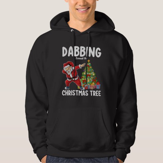 Veste À Capuche Dabbing autour de Noël Tree Père Noël Holiday (Devant)